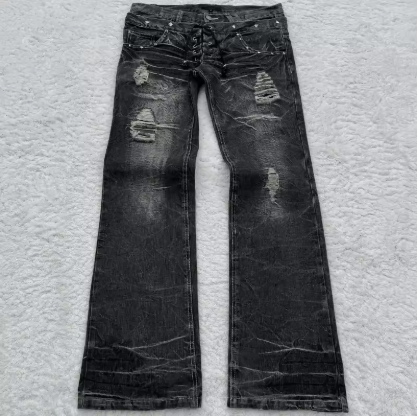 Y2K Washed Denim Jeans for Men and Women