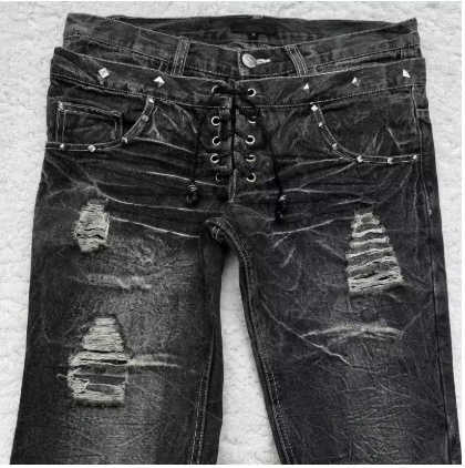 Y2K Washed Denim Jeans for Men and Women