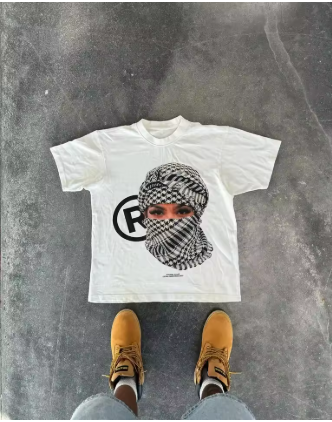 Women's graphic t-shirt with balaclava