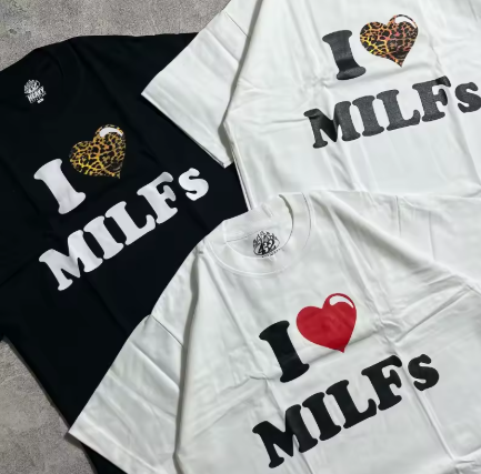 Vintage "Ich liebe MILF" Kurzarm-T-Shirt